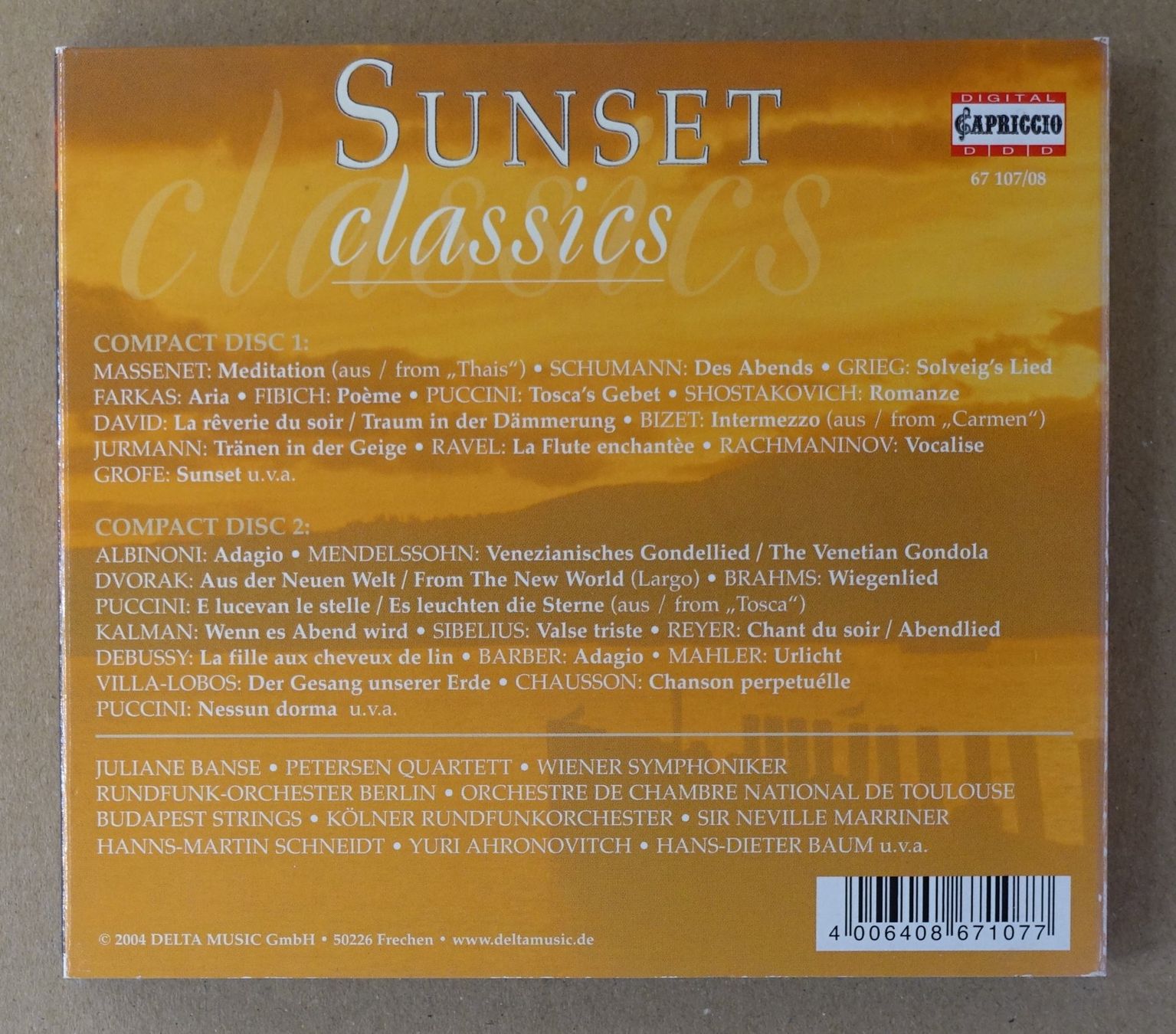 CD: Sunset Classics (2 CDs) - F23 – Usato da Sessa venduto da fraenklishop 1
