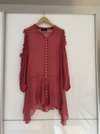The Kooples Sport Kleid rot gemustert Grösse S neuwertig