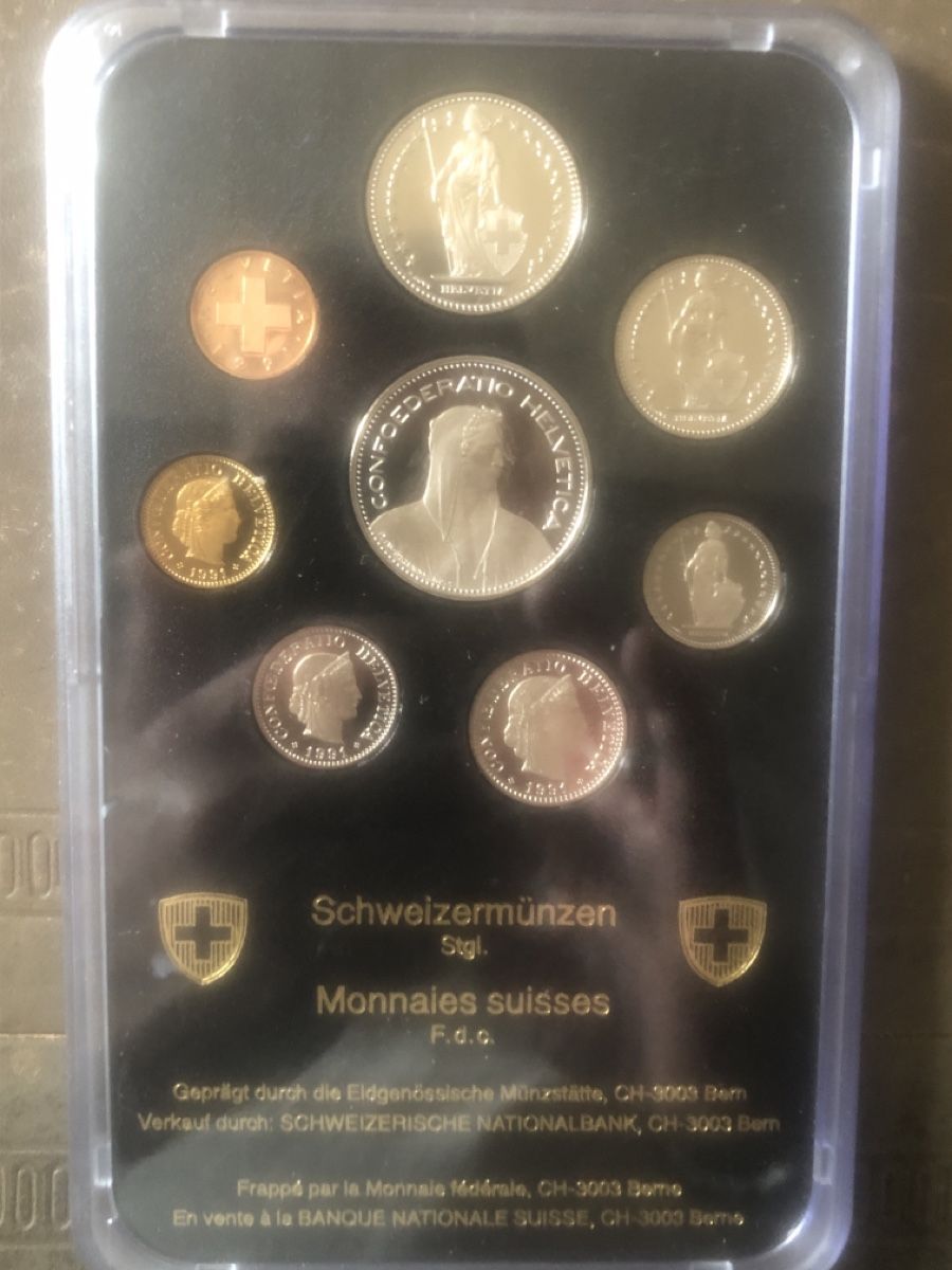 Tutti le monete: Münzsatz Stempelglanz 1991 – Nuovo (secondo la descrizione) da Mühlethal venduto da nyffeler2815