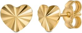 Dames Kleine Ohrringe - Gold Herzstecker