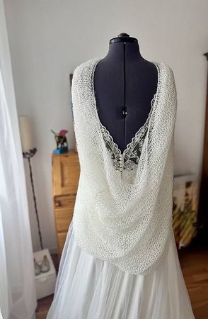 Brautschal/Loop aus Mohair, selbst gestrickt