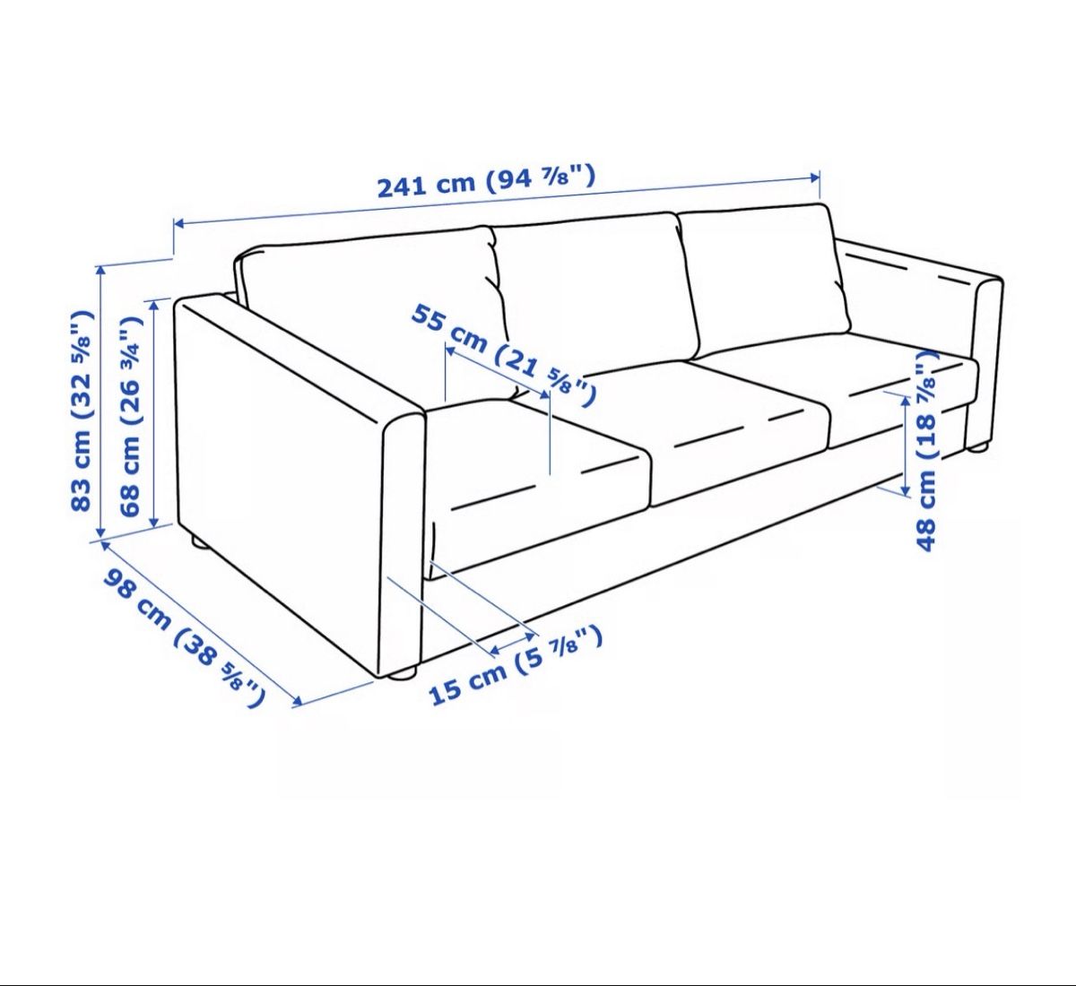 Ikea Sofas: Canapé 3places – D'occasion à Fribourg par rub_9tyr 1