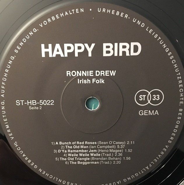 Schallplatten: Ronnie Drew – Irish Folk (LP) – Gebraucht aus Grüningen von  3
