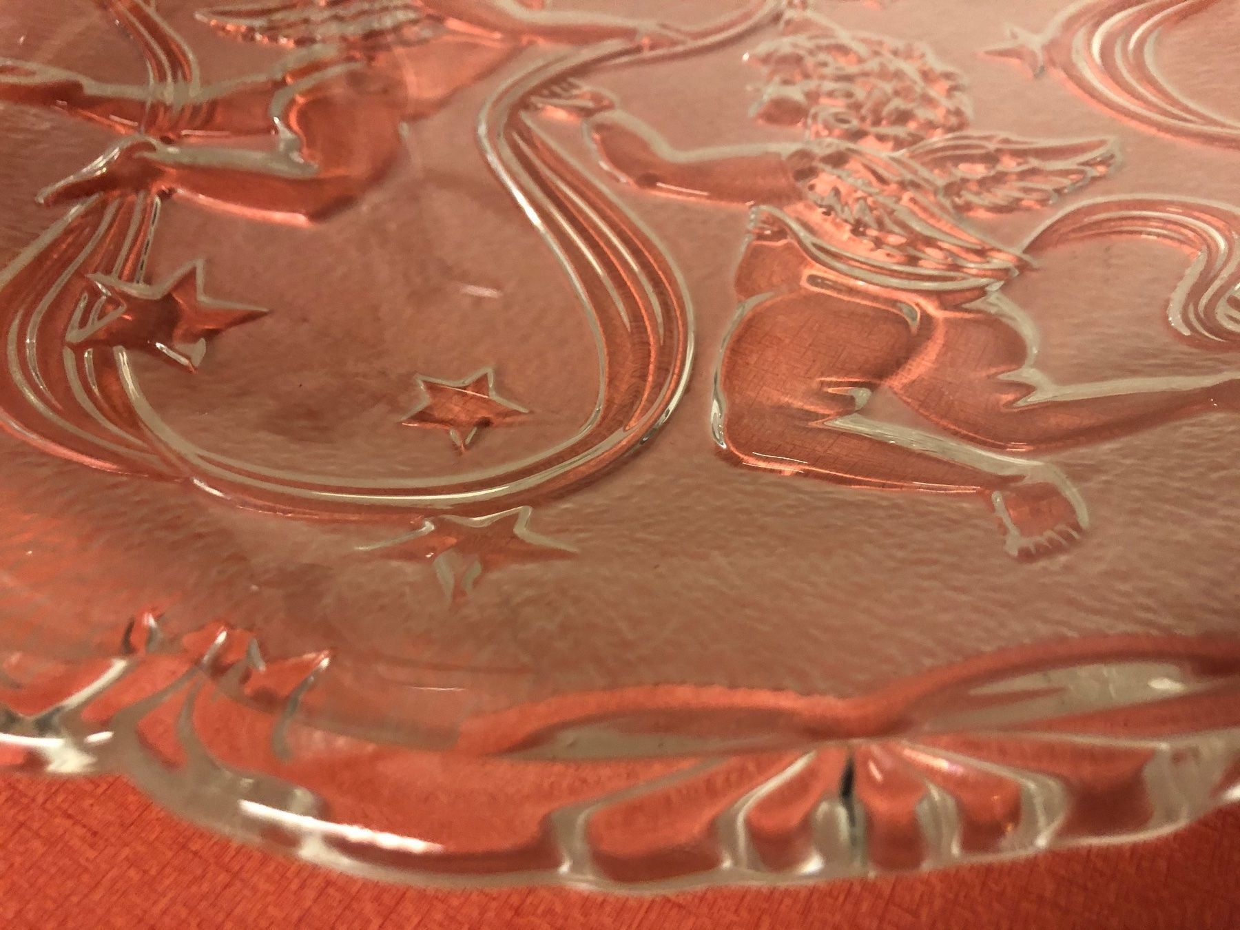 Servierplatten: Tolle Glas Schale mit zwei Engel – Gebraucht aus Lanzenhäusern von vic63 3
