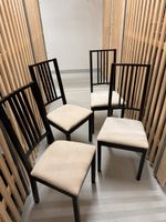 4er Set Esszimmerstühle schwarz