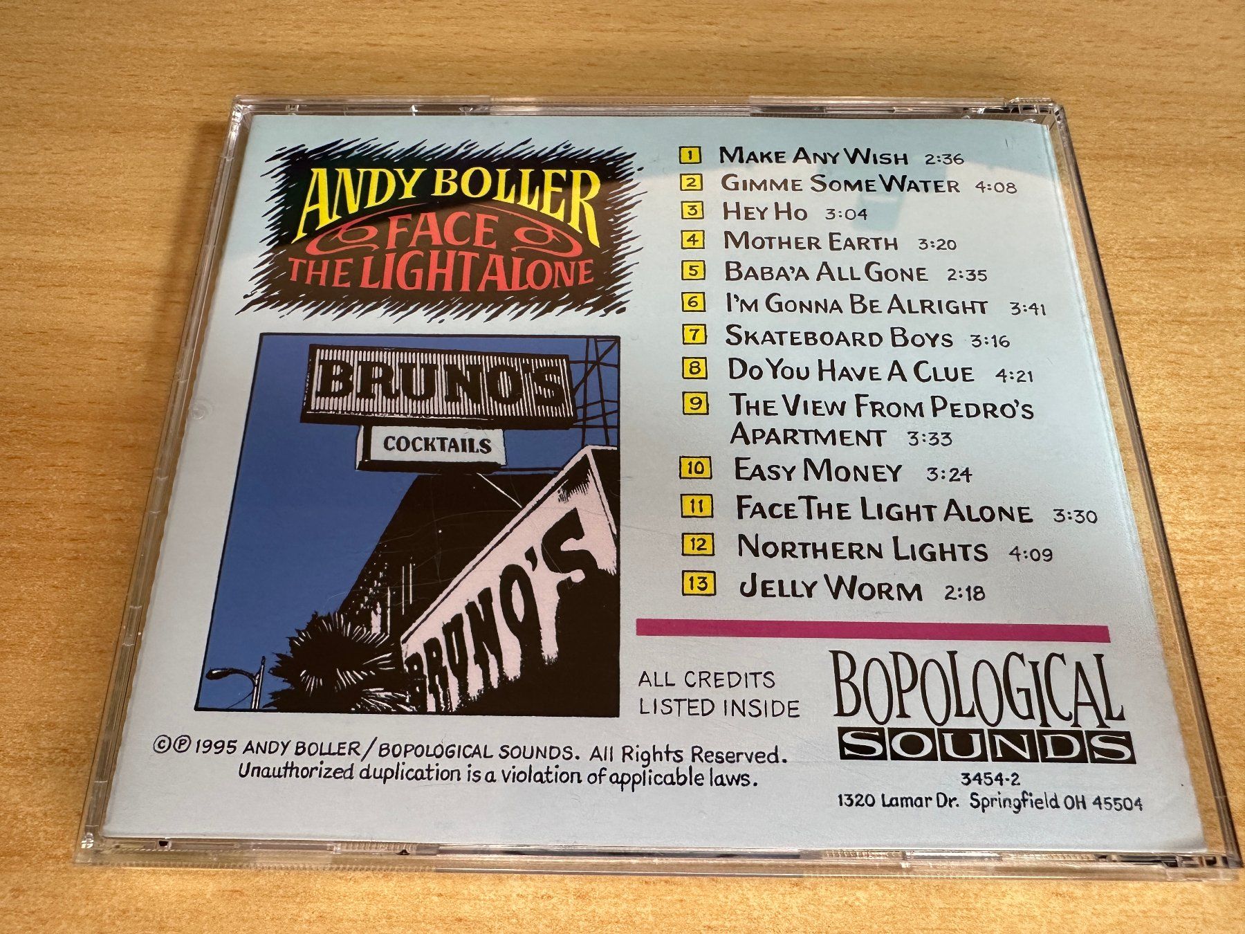 CDs: L8 ANDY BOLLER - FACE THE LIGHT ALONE – Gebraucht aus Rikon im Tösstal von Alpenmutz 1