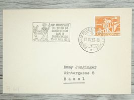 TR102 Enveloppe + Timbre Suisse 1953