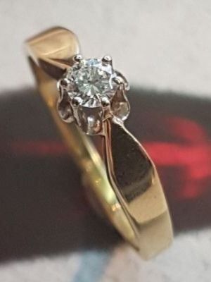 Anelli: Solitär - Verlobungsring mit 1 Brillant – Nuovo (secondo la descrizione) da Unterägeri venduto da Altgoldschmuck 1