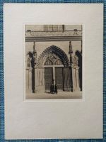 Antikes Foto Eingang Basler Münster ca. Mitte letztes Jh