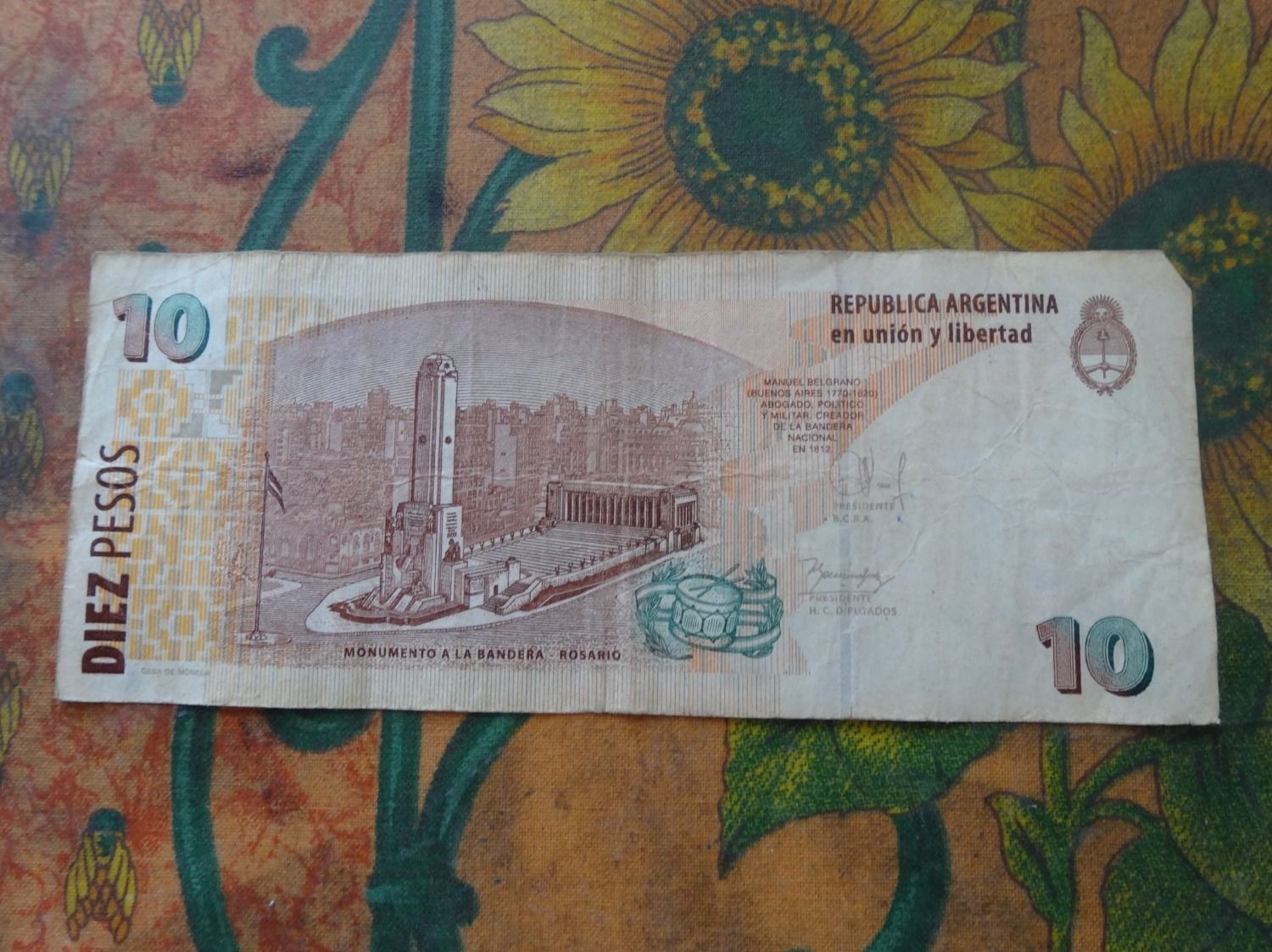 Banconote: ARGENTINE  (A)  10  Pesos  Billet – Usato da Romanel-sur-Lausanne venduto da Swift13 1