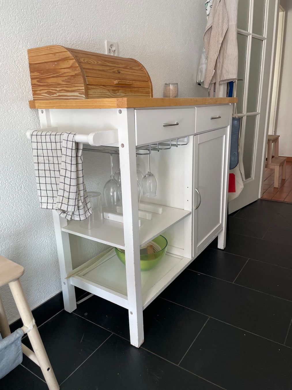 Ikea Möbel & Einrichtung: IKEA kitchen island / kitchen trolley with wooden worktop – Gebraucht aus Zürich von carlaferico