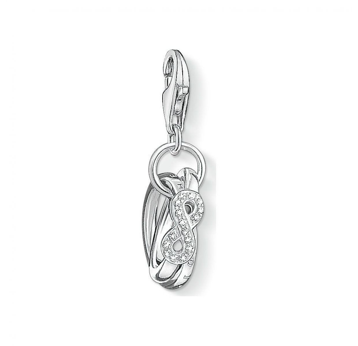 Thomas Sabo Ciondoli: Thomas Sabo Charm Anhänger Silber Infinity mit Steinen neu – Nuovo (secondo la descrizione) da Pfungen venduto da Coco_ch