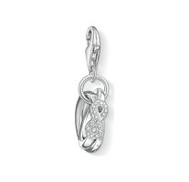 Thomas Sabo Charm Anhänger Silber Infinity mit Steinen neu
