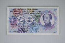 Schweizer Banknote 20 Franken 1974 Serie 101 S