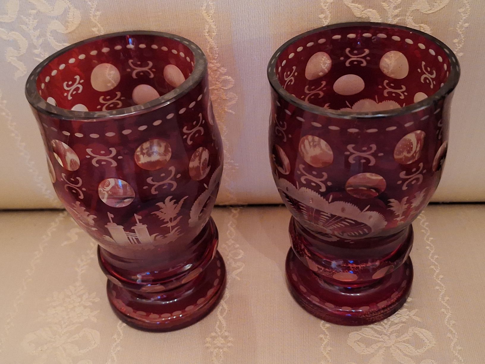 Bicchieri: 2 Antike Böhmische Glaskelche – Usato da Rheinfelden venduto da Cleopatra2000