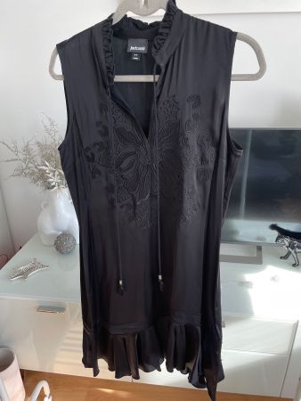 Besticktes asymmetrisch geschnittenes Just Cavallikleid 38