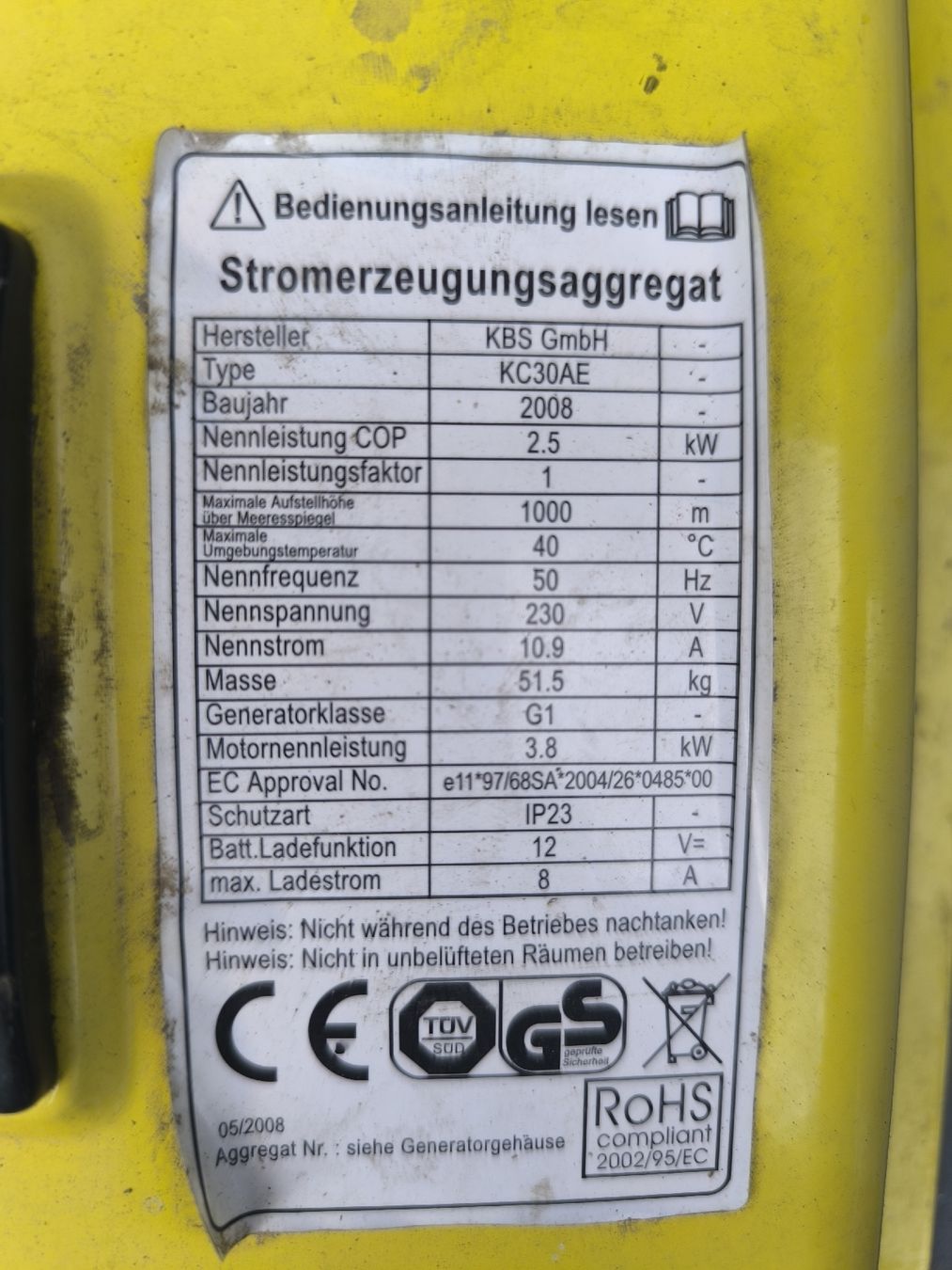 Stromgeneratoren: Stromgenerator  – Defekt aus Gränichen von spa_r265 3