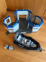 Playmobil Polizei Boot mit Anhänger,  Station, Töff