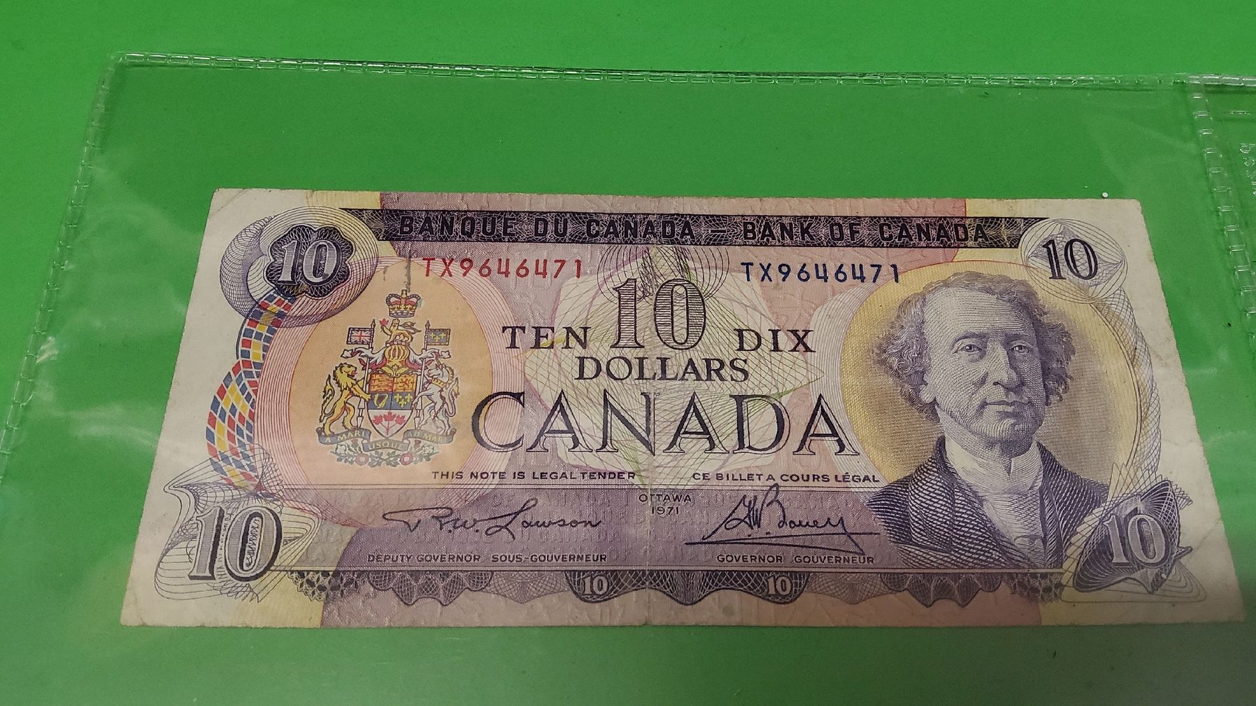 Banconote: Kanada 10 Dollar 1971 -  Banknote Kanada – Usato da Herisau venduto da Nluanalucas