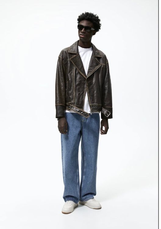 Zara veste 2024 cuir homme