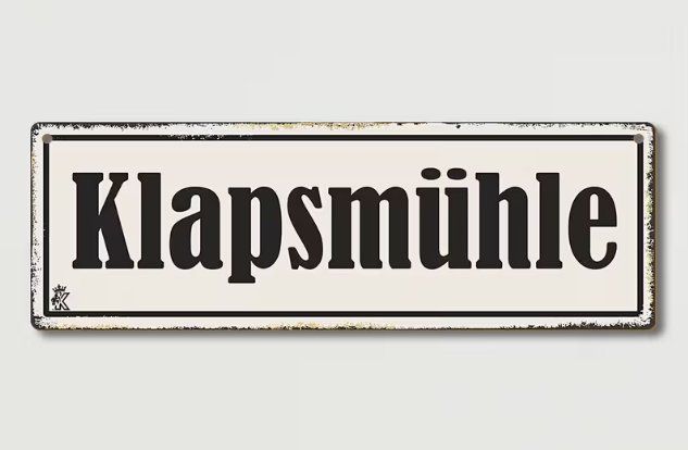 Insegne: Schild Klapsmühle – Nuovo e nell'imballaggio originale da Gerlafingen venduto da Tsuru