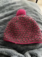 Wintermütze, pink-grau