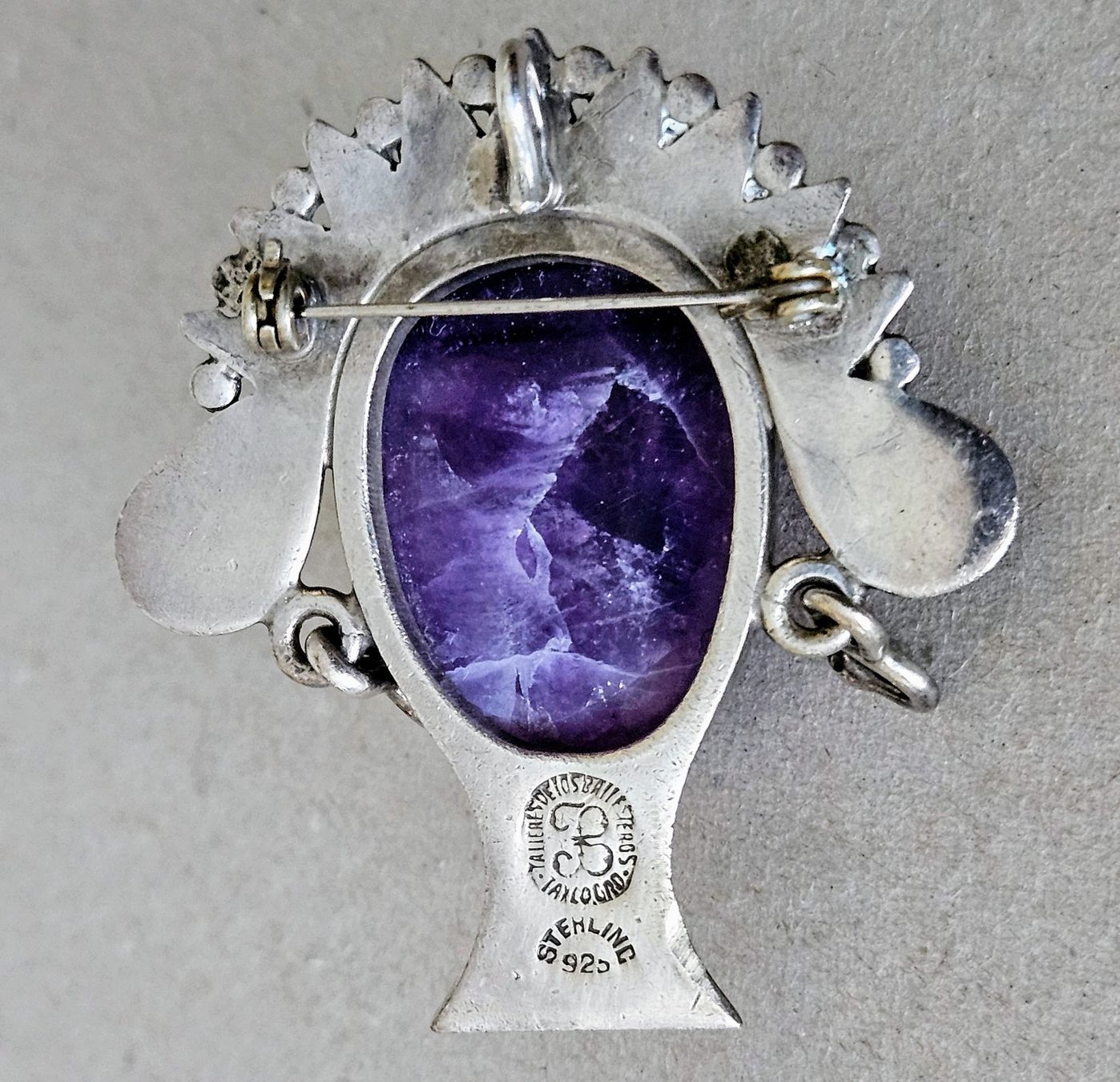 Sculptures & Statues: Vintage Brosche / Anhänger mit Amethyst – D'occasion à Lugano par Numisartes 2
