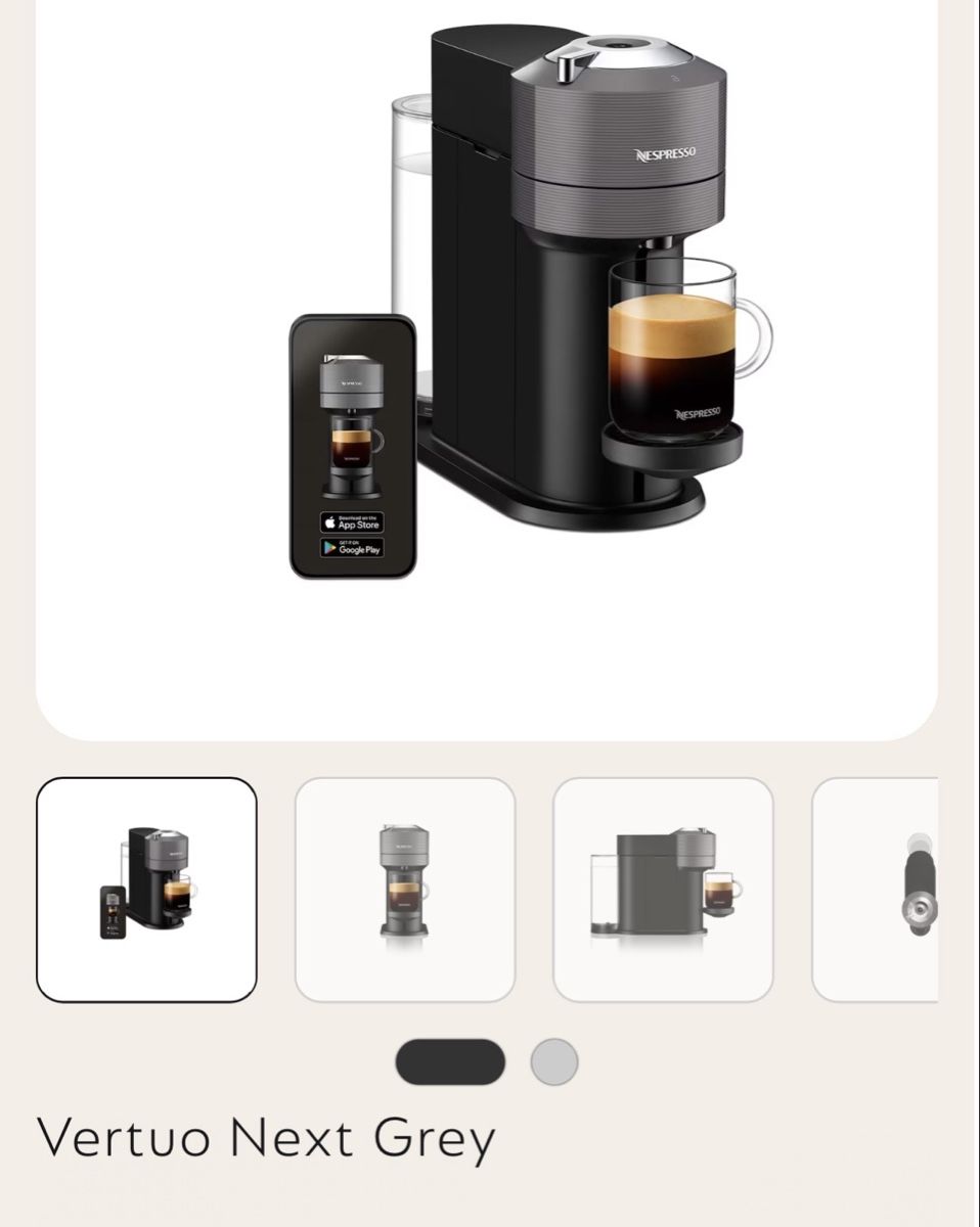 Nespresso Macchine per caffè & Macchine per espresso: Nespresso Vertuo Next Kaffeemaschine Grau – Nuovo (secondo la descrizione) da Bassersdorf venduto da Ohobby