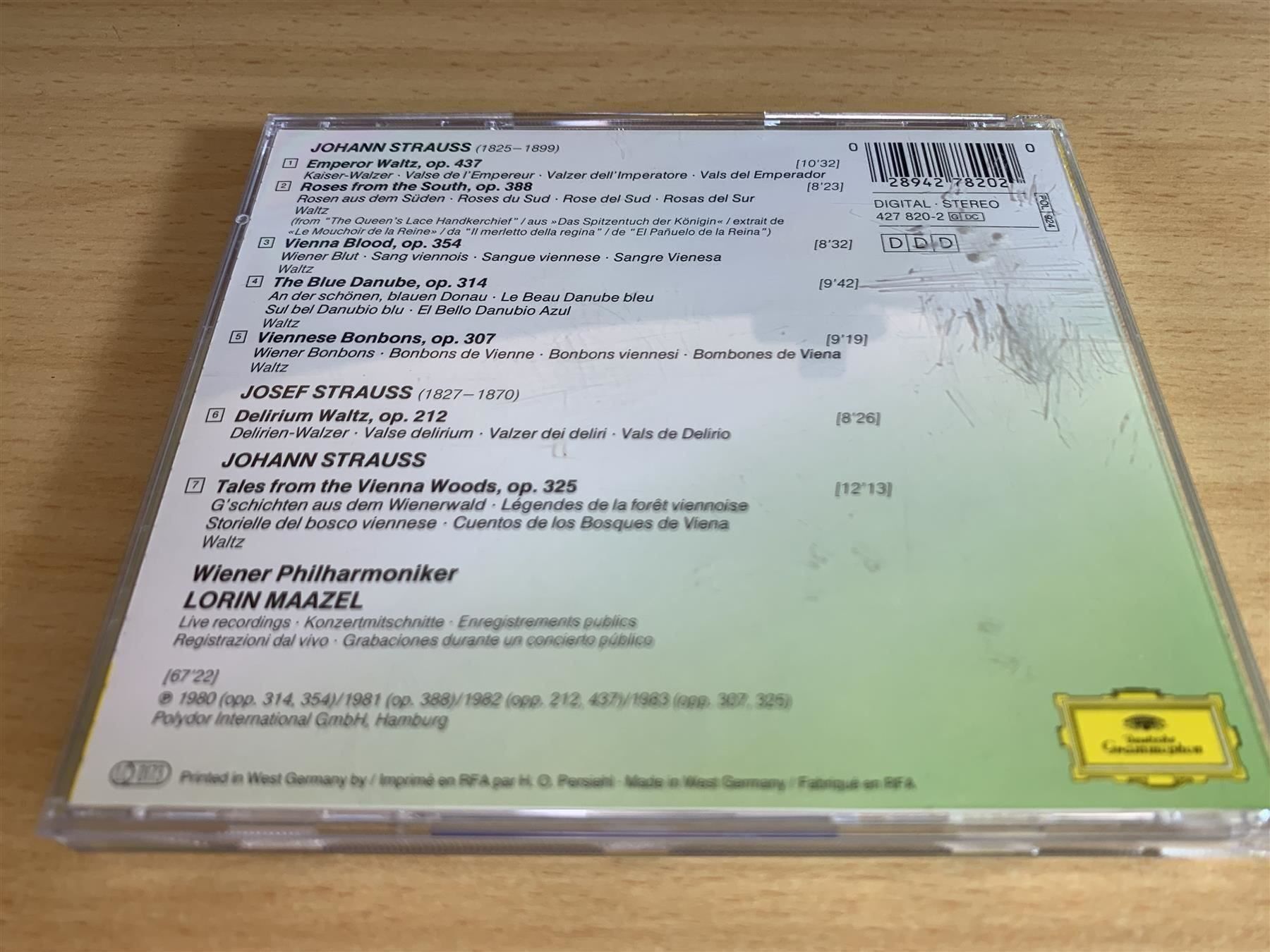 CD: Johann Strauss – Walzer – Usato da Rikon im Tösstal venduto da Alpenmutz 1