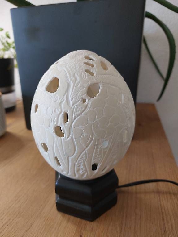 Tutte le decorazioni: Lampe Straussen-Ei geschnitzt Südafrika  – Usato da Oberuzwil venduto da and_n5lg 4
