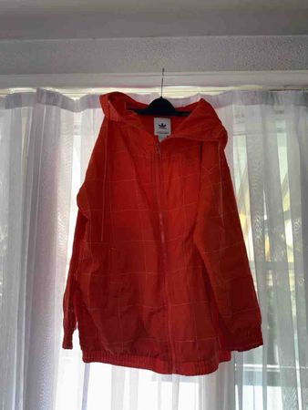 Adidas Jacke Herren Grösse L rot mit Muster guter Zustand