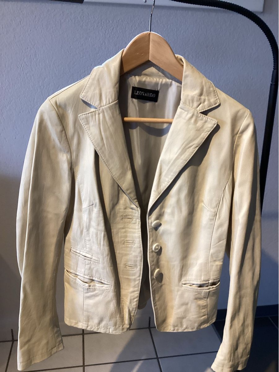 Giacche: Lederjacke, beige, Größe 38 – Usato da Schliern b. Köniz venduto da ybdan68