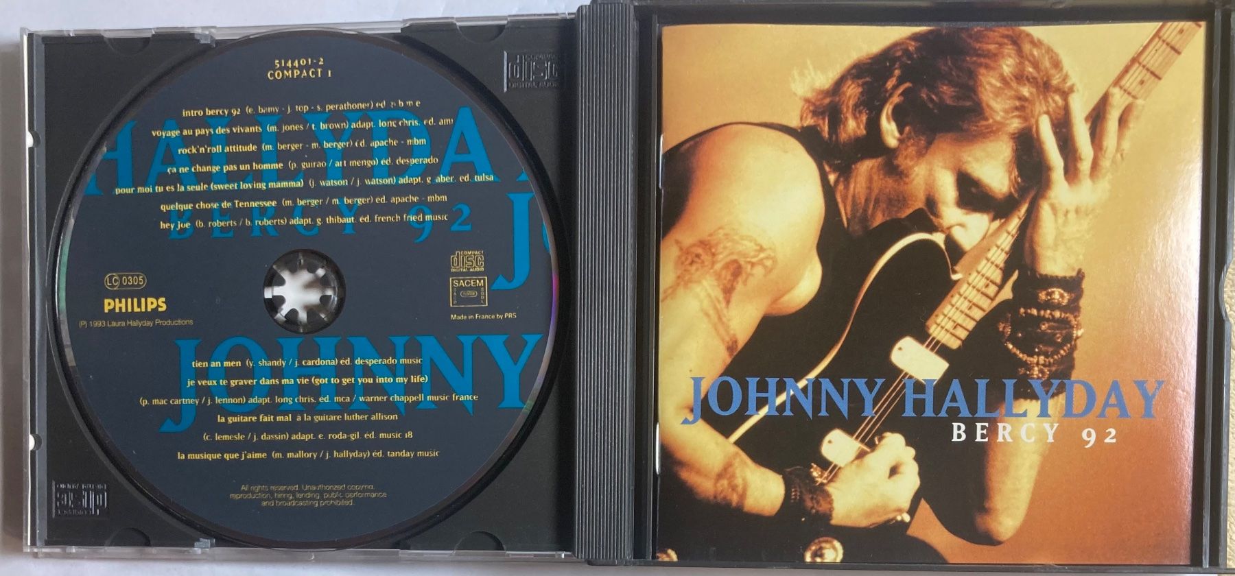 CD: JOHNNY HALLYDAY - BERCY 92 – Usato da Poliez-Pittet venduto da Newtown-Records 2