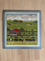 Appenzeller Holz Malerei 44 x44 cm Sign. R.Waiblinger 1975