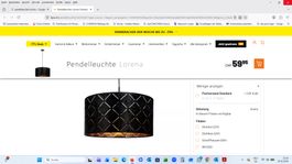 Schwarz Gold Lampe