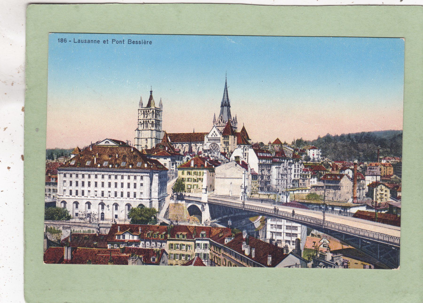 Cartoline postali: Lausanne et Pont Bessière – Usato da Herisau venduto da Lisegrat2008