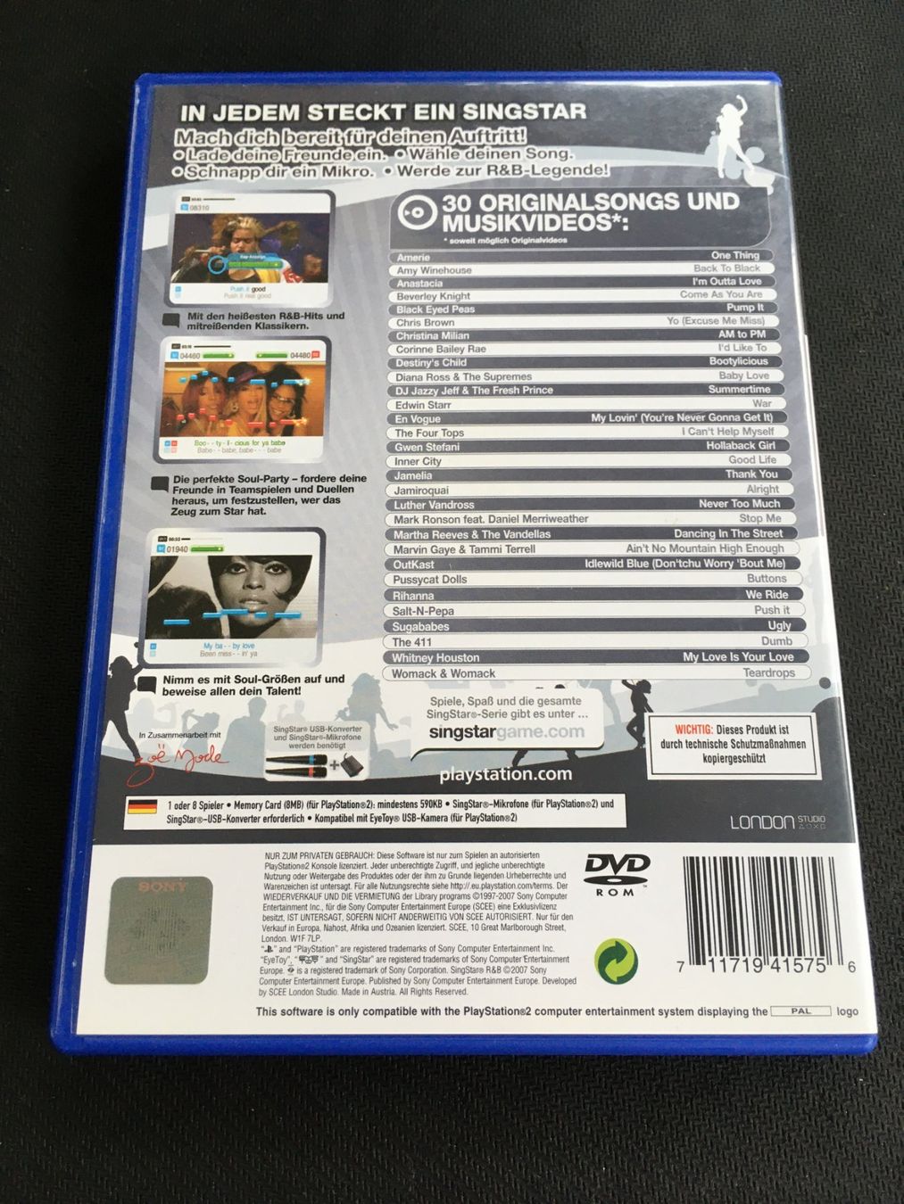 Sony Jeux: Singstar R&B - PS2 Playstation 2 – D'occasion à St.Gallen par sjosjo 1