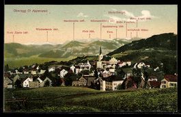 AK Oberegg /AI, Blick gegen die Vorarlberge