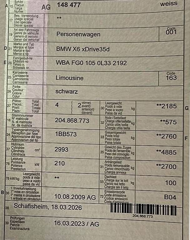 Autos: BMW X6 E71 35d xDrive – Gebraucht aus Langenthal von Goergens10 9