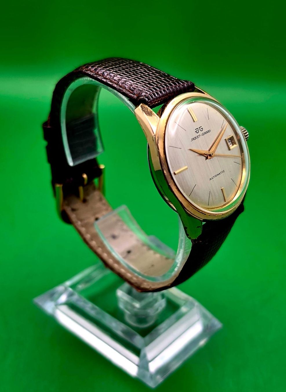 Jaeger-Lecoultre Orologi: Rare! VINTAGE JAQUET+GIRARD  AUTOMATIC  DATE  COMPRESSOR – Usato da St. Gallen venduto da Premium-Vintage 9