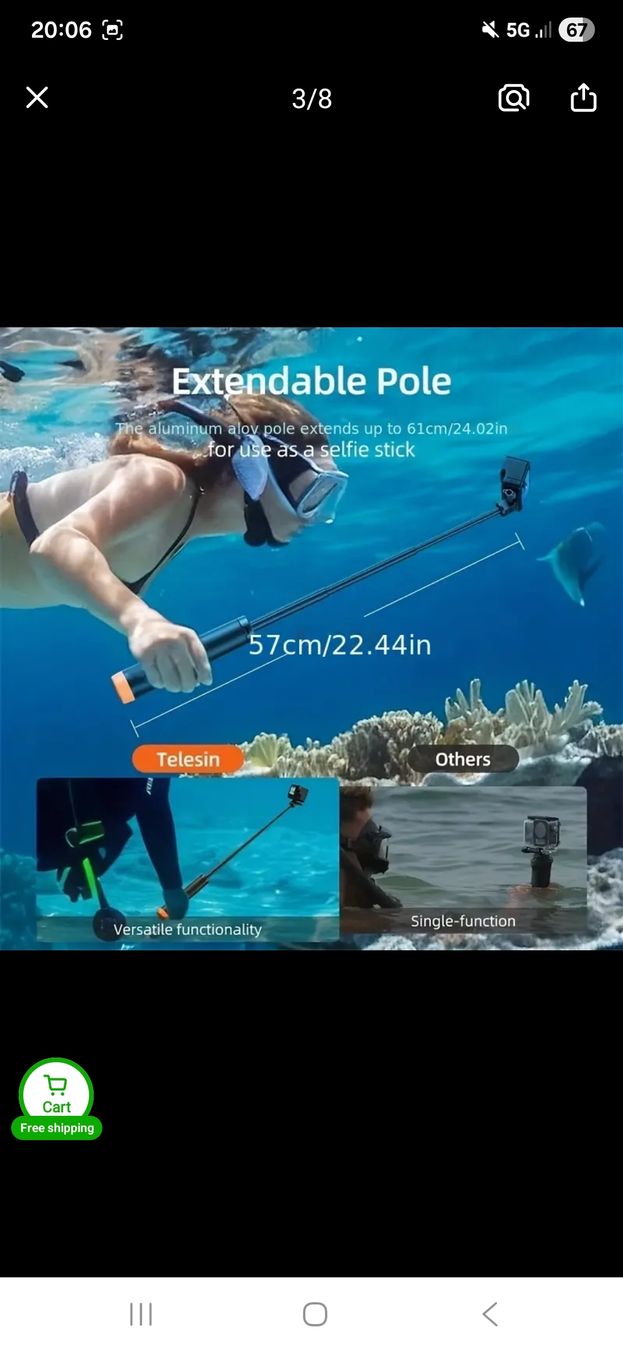 Action Cam: Telesin Floating Selfie Stick – Nuovo (secondo la descrizione) da Zürich venduto da Asimpleguy 4