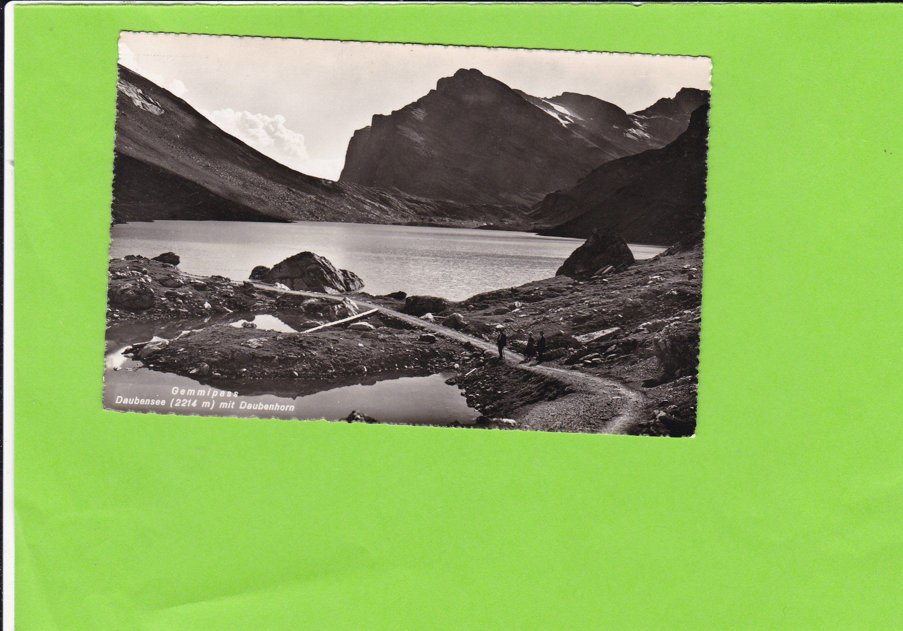 Cartoline postali: Gemmipass-Daubensee, Daubenhorn, belebt – Usato da St. Peterzell venduto da neckertal