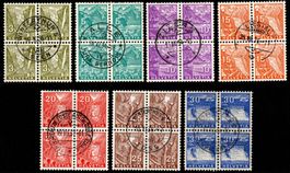 1934 Landschaftsbilder Buchdruck 4er 194-200 gest. SBK 500.-