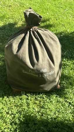 Schweizer Armee 1968 Duffel Tasche aus Canvas und Leder