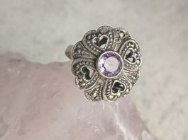Ring Silber 925 mit lila Stein