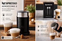 Nespresso Aeroccino 3 Milchschäumer Schwarz neu mit OVP