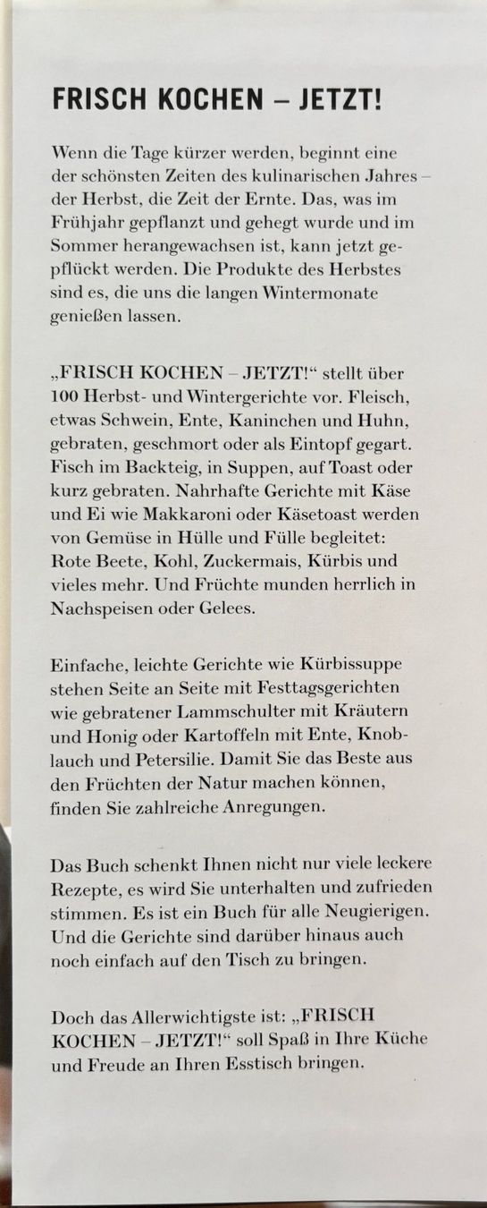 Libri: Frisch kochen jetzt – Nuovo (secondo la descrizione) da Sarnen venduto da Livres 2