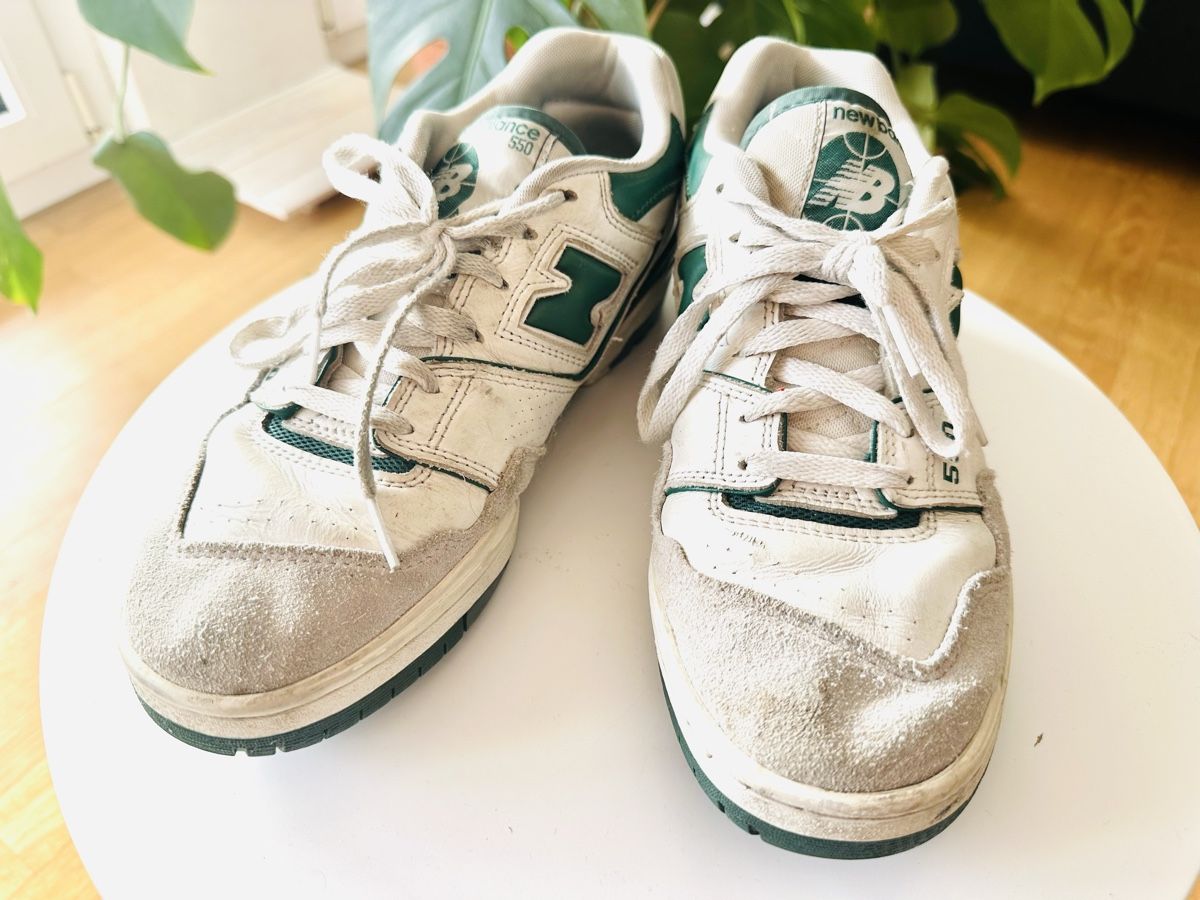 New Balance Scarpe da uomo: New Balance 550 "White Green" Gr. 42 – Usato da Zürich venduto da BLAU.blue
