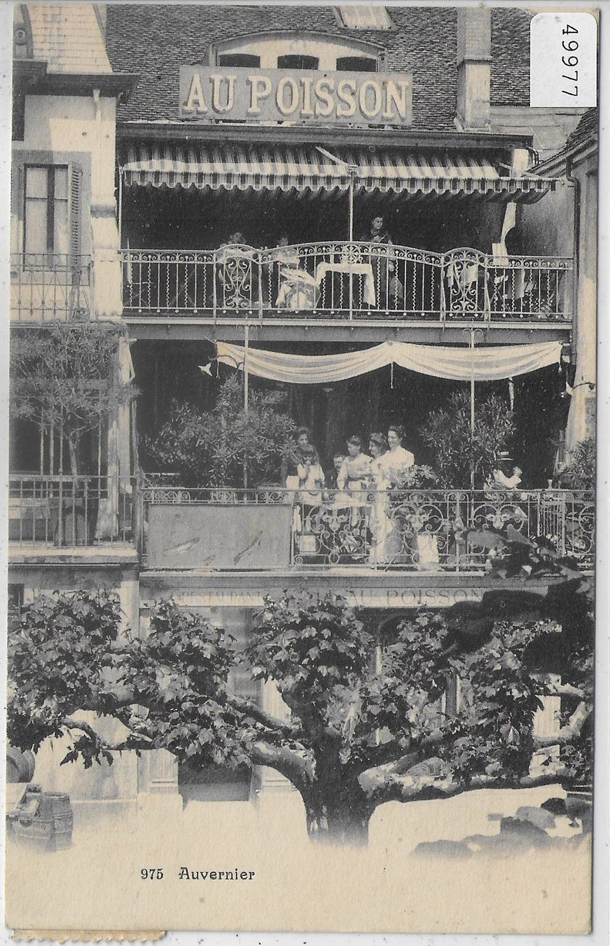 Cartoline postali: Auvernier - Restaurant Au Poisson - animee – Usato da Ettingen venduto da Kartenplanet