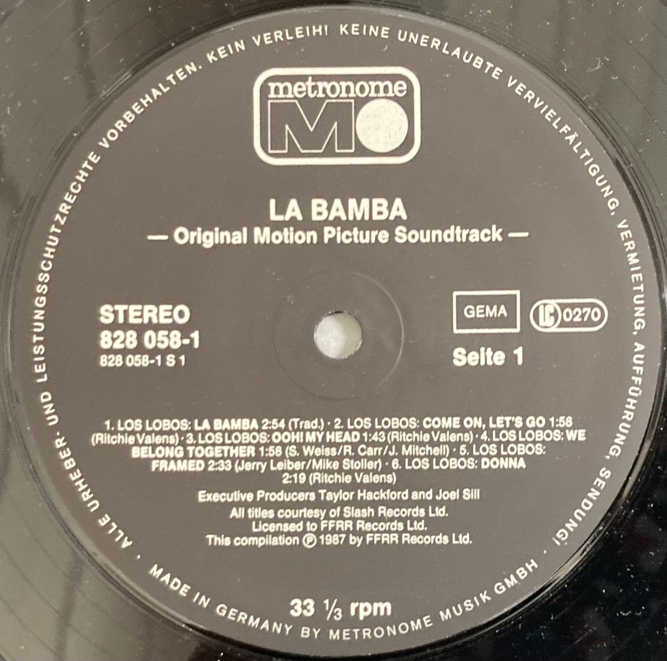 Dischi in vinile: MUSIQUE DE FILM - LA BAMBA – Usato da Poliez-Pittet venduto da Newtown-Records 3